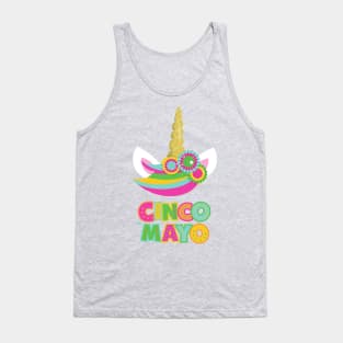 Cinco De Mayo, Unicorn, Unicorn Horn, Holiday Tank Top